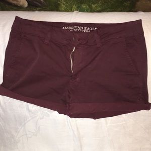 Maroon American Eagle Shorts, size 10